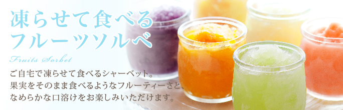 【20%off】凍らせて食べるフルーツソルベ