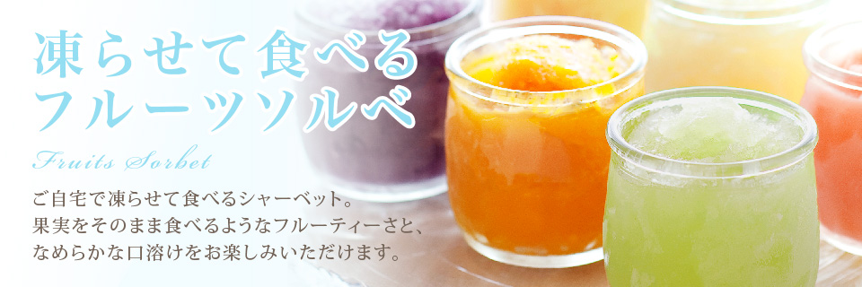 【20%off】凍らせて食べるフルーツソルベ